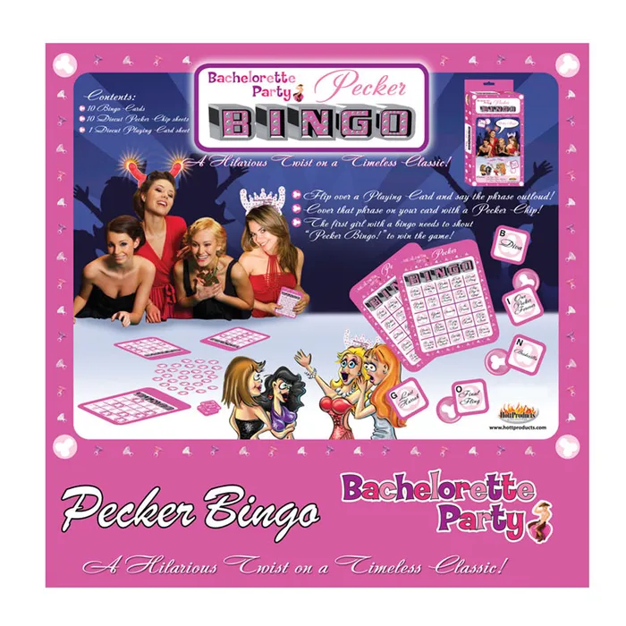 Bachelorette Party Game Pecker Bingo Hott Products Games