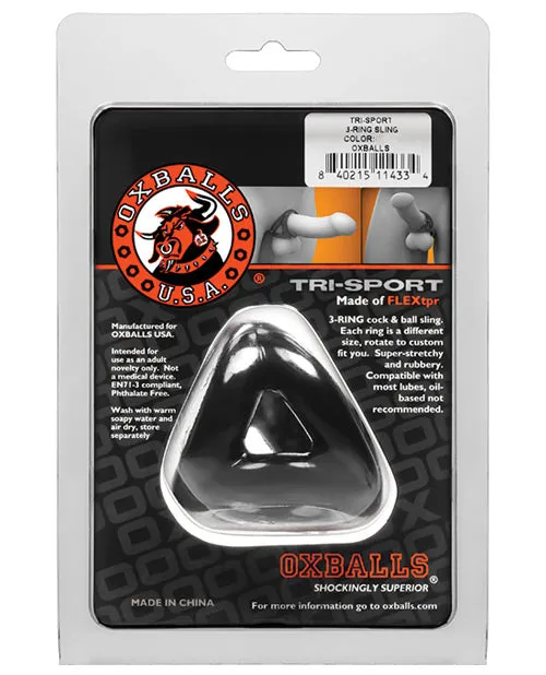 Blue Ox Designs LLCDba Oxballs Male Sex Toys Oxballs Atomic Jock Tri Sport 3 Ring Sling Cockring