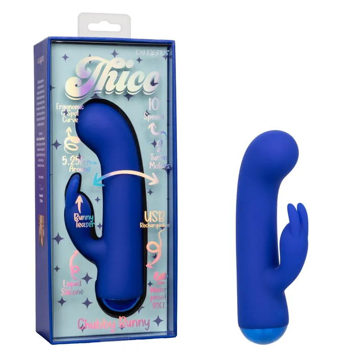 CalExotics Female Sex Toys Thicc Chubby Bunny Soft Silicone Rabbit Vibrator