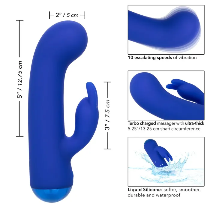 CalExotics Female Sex Toys Thicc Chubby Bunny Soft Silicone Rabbit Vibrator