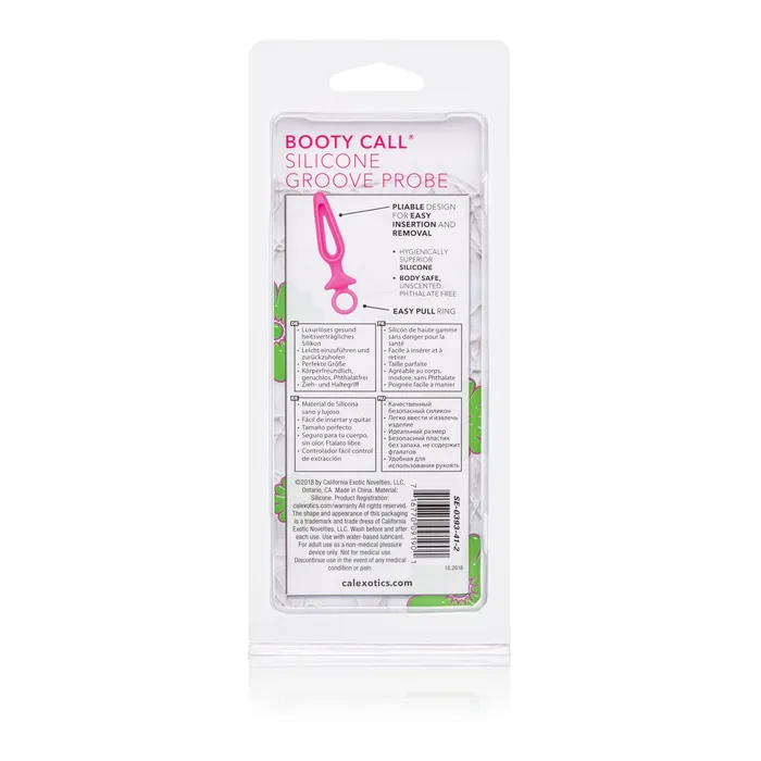 California Exotic Anal Booty Call Silicone Groove Probe Pink
