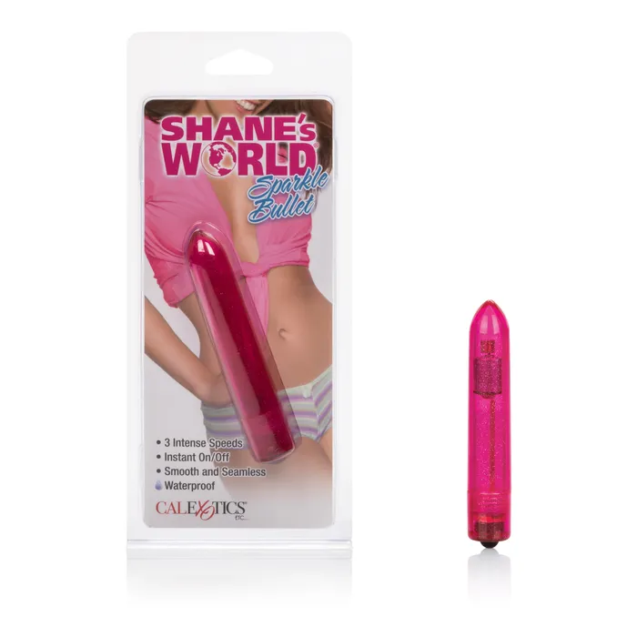 California Exotic Female Sex Toys Shanes World Sparkle Bullet Pink