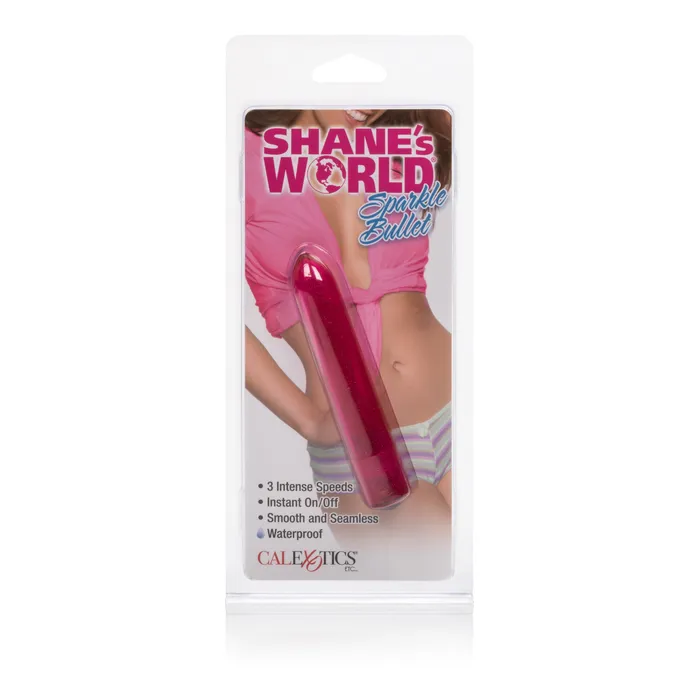 California Exotic Female Sex Toys Shanes World Sparkle Bullet Pink