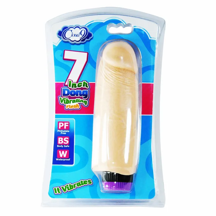 Cloud 9 Dildos Cloud 9 Dong Vibrating Flesh 7 inch