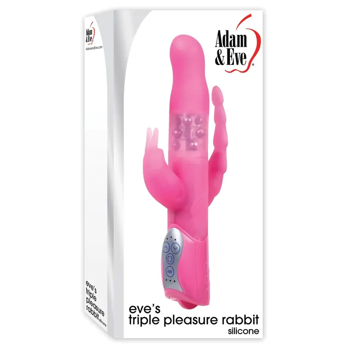 Creative Conceptions Vibrators Adam Eve Eves Triple Pleasure Rabbit Pink