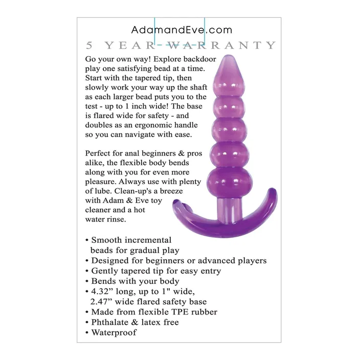 Curve Toys Anal Adam Eve Bumpy Delight Anal Plug Purple