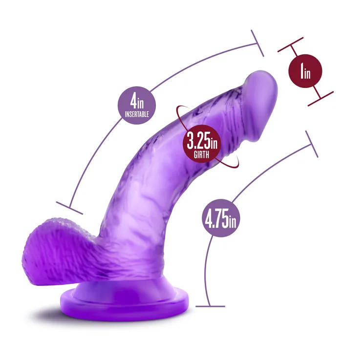 Dildos Blush Novelties Naturally Yours 4 Inch Mini Cock Purple