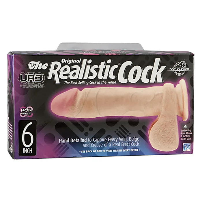 Doc Johnson Doc Johnson Realistic Cock UR3 6 Inch White Dildos