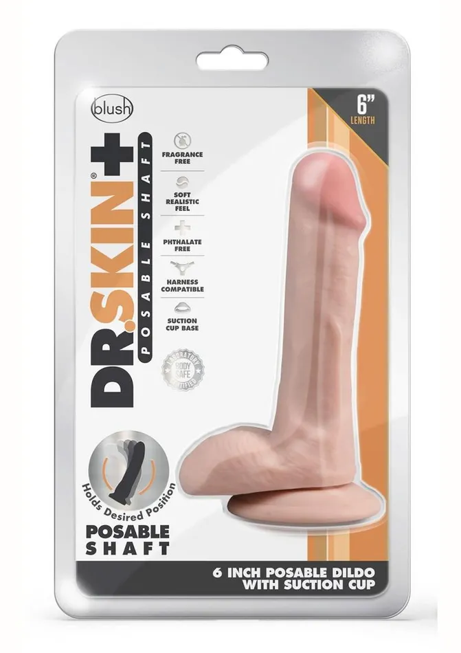 Dr Skin Dildos Dr Skin Plus Posable Dildo with Balls and Suction Cup