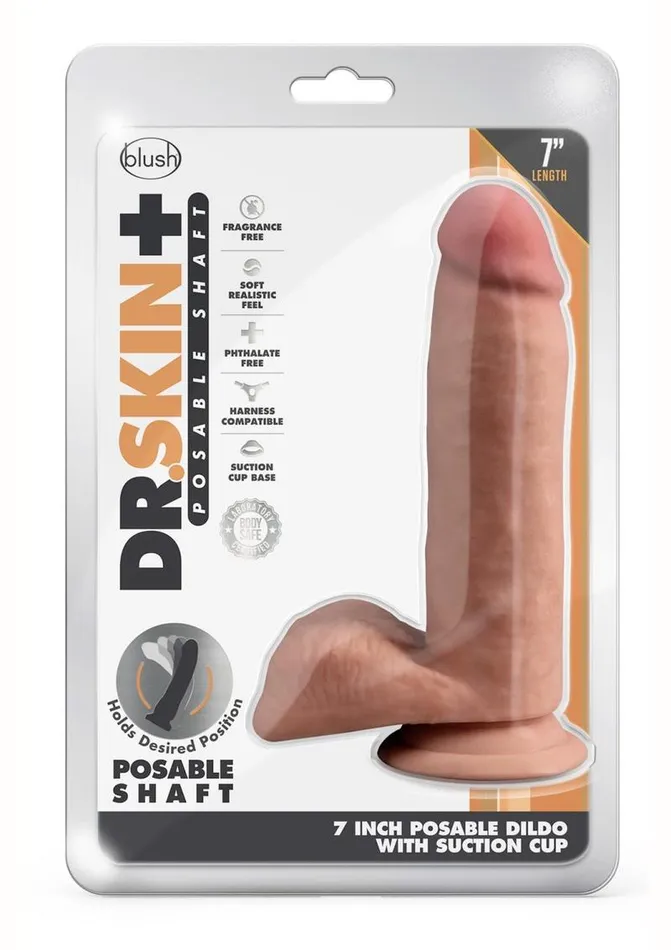 Dr Skin Dildos Dr Skin Plus Posable Dildo with Balls and Suction Cup