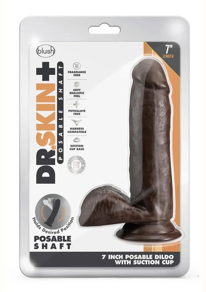 Dr Skin Dildos Dr Skin Plus Posable Dildo with Balls and Suction Cup