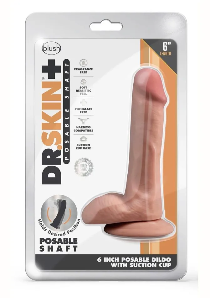 Dr Skin Dildos Dr Skin Plus Posable Dildo with Balls and Suction Cup