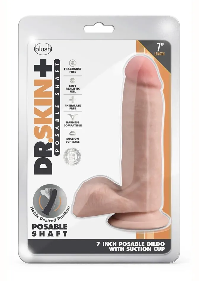 Dr Skin Dildos Dr Skin Plus Posable Dildo with Balls and Suction Cup