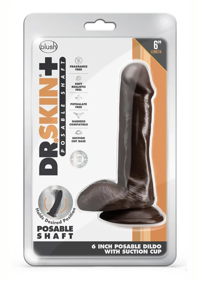 Dr Skin Dildos Dr Skin Plus Posable Dildo with Balls and Suction Cup