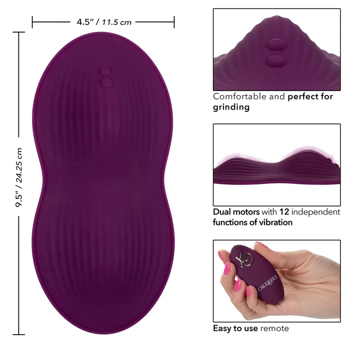 Female Sex Toys CalExotics Lust Remote Control Dual Rider Grind Pad Vibrator