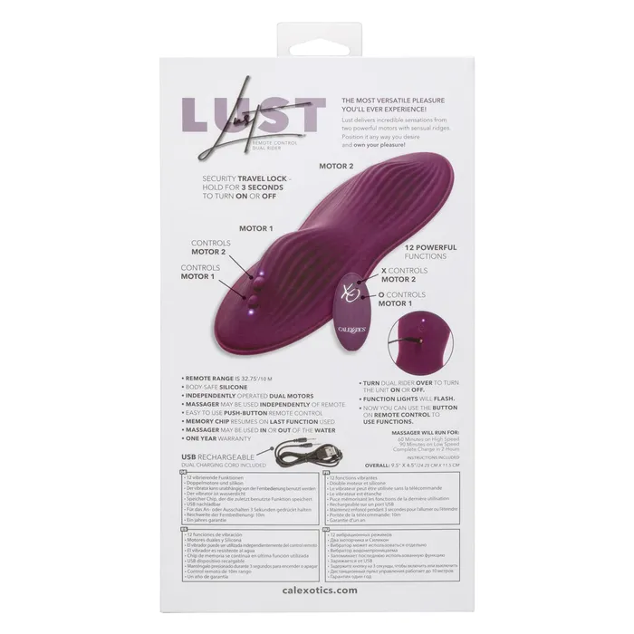 Female Sex Toys CalExotics Lust Remote Control Dual Rider Grind Pad Vibrator