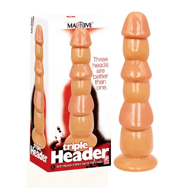 Icon Brands Dildos Massive Triple Header Flesh 3 Dick Head Dildo