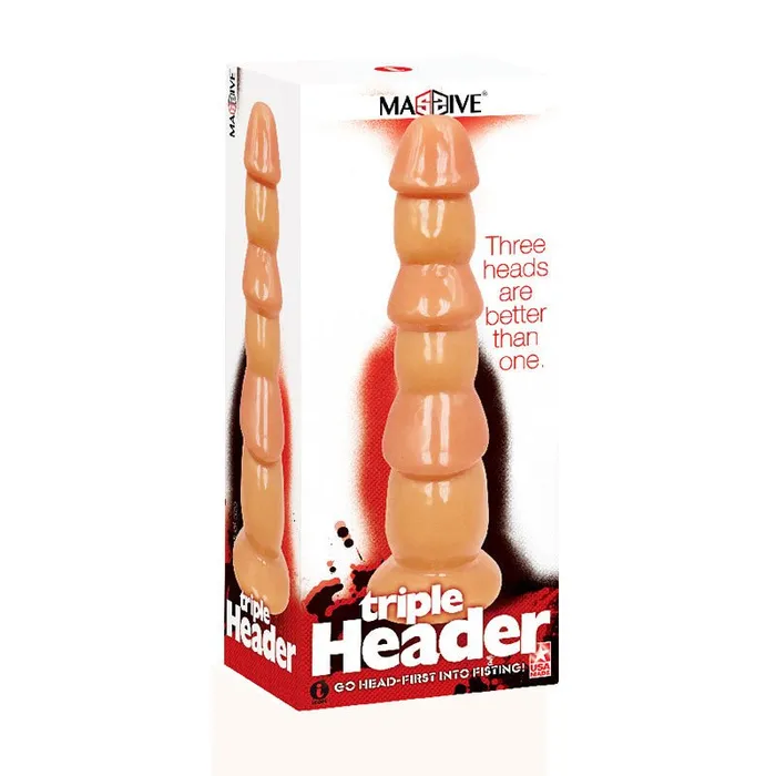 Icon Brands Dildos Massive Triple Header Flesh 3 Dick Head Dildo