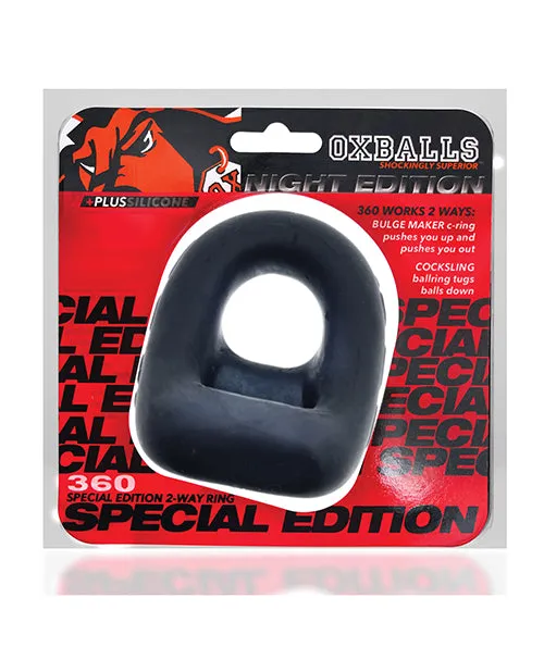 Male Sex Toys Blue Ox Designs LLCDba Oxballs Oxballs 360 Cock Ring Ballsling Special Edition Night