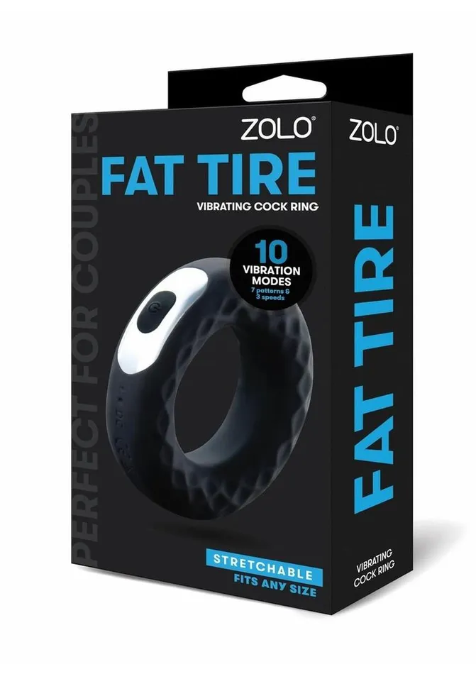 Male Sex Toys ZOLO Fat Tire Vibrating Silicone Rechargeable Cock Ring Zolo