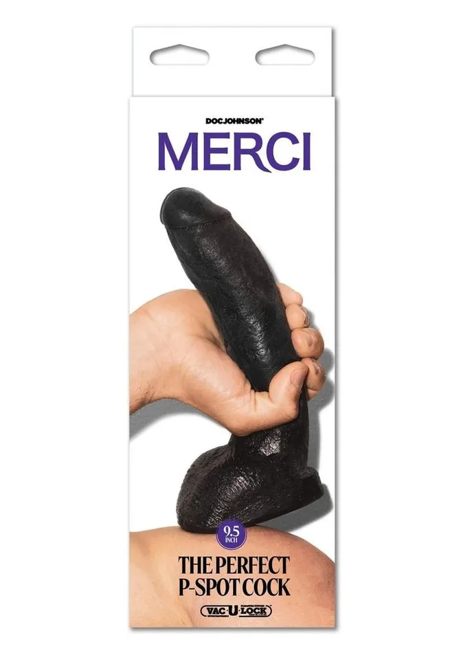 Merci Female Sex Toys Merci The Perfect PSpot Cock with Removal VacULock Suction Cup