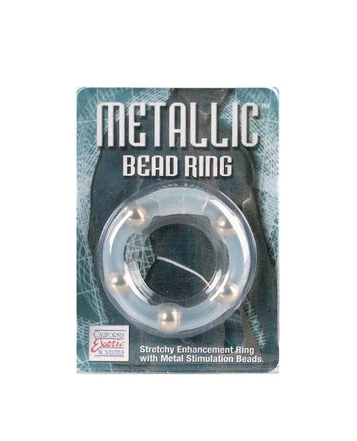 Metallic Bead Ring Clear California Exotic Novelties Male Sex Toys