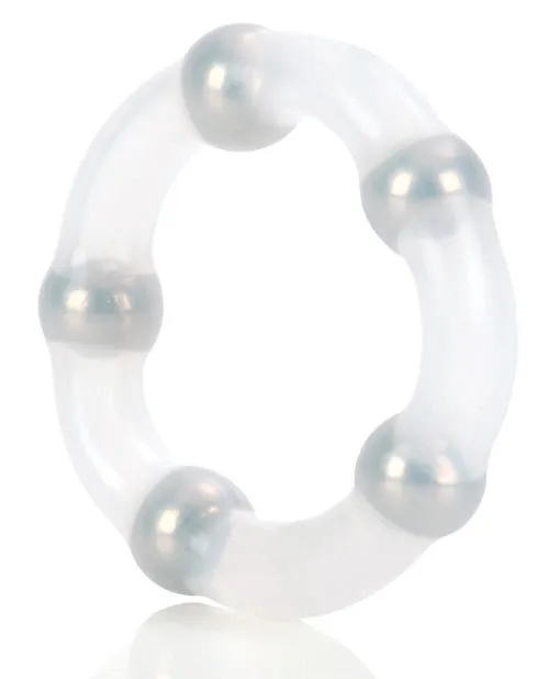 Metallic Bead Ring Clear California Exotic Novelties Male Sex Toys