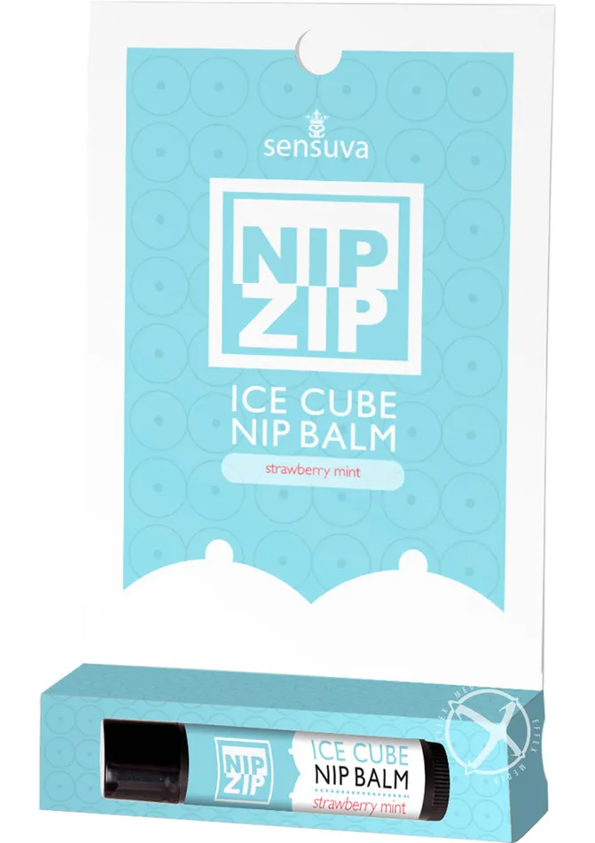 Nip Zip Vibrators Sensuva Nip Zip Ice Cube Nip Balm Strawberry Mint Flavor