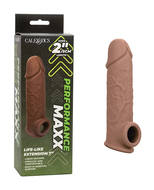 Performance Maxx LifeLike 7 Penis Extension Brown California Exotic Novelties Male Sex Toys Performance Maxx LifeLike 7 Penis Extension Brown California Exotic Novelties Male Sex Toys