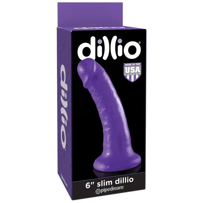 Pipedream Dildos Dillio Purple 6 Slim