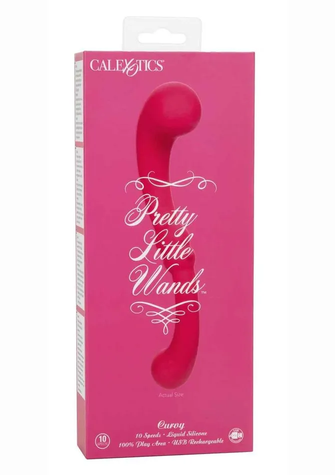 Pretty Little Wands Curvy Rechargeable Silicone Vibrator Pretty Little Wands Female Sex Toys