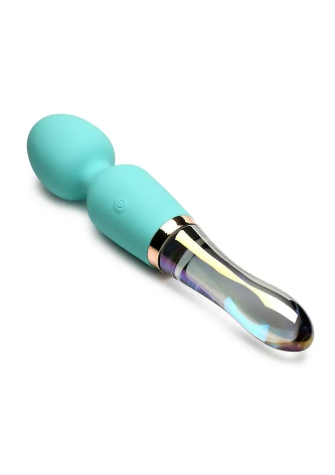 Prisms Prisms VibraGlass 10x Dual End Rechargeable Silicone Glass Wand Dildos