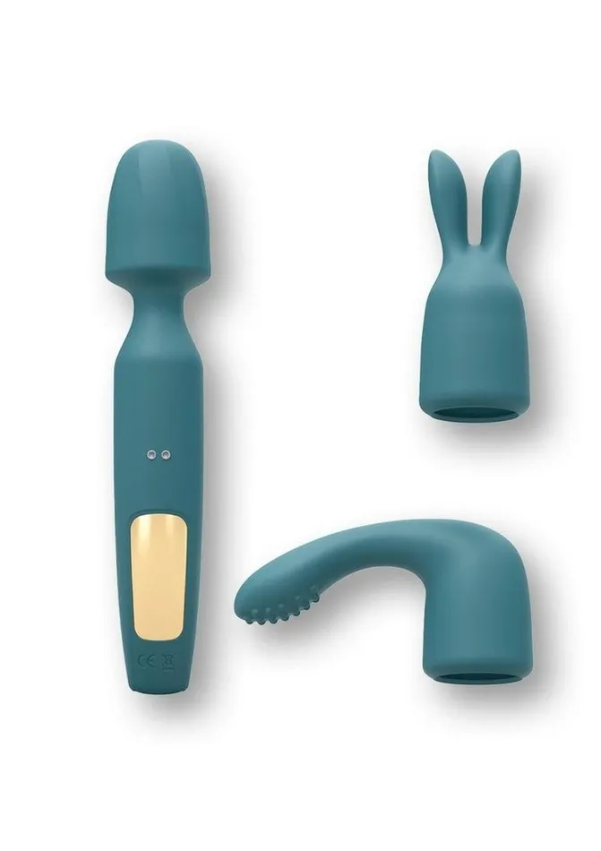 REvolution Rechargeable Silicone Rabbit Vibrator Teal Me Love to Love Female Sex Toys