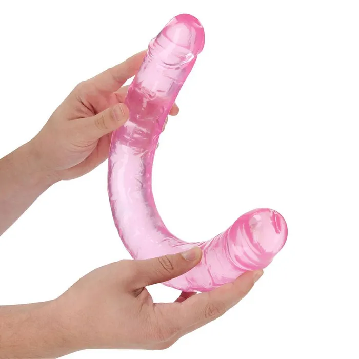 REALROCK 45 cm Double Dong Pink Pink 45 cm 18 Double Dong Shots Toys Dildos