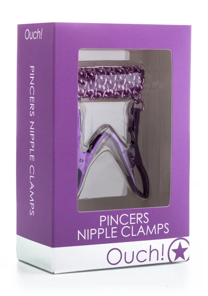 Shots Ouch Vibrators Pincers Nipple Clamps Purple