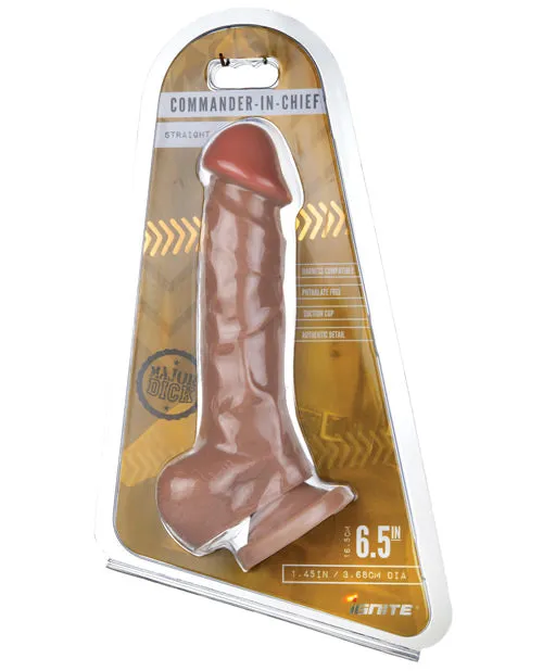 Si Novelties Female Sex Toys Major Dick Straight Wballs Suction Cup Commander In Chief