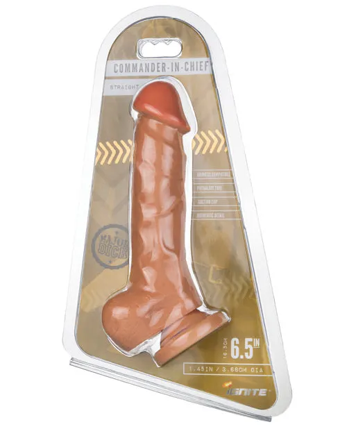 Si Novelties Female Sex Toys Major Dick Straight Wballs Suction Cup Commander In Chief