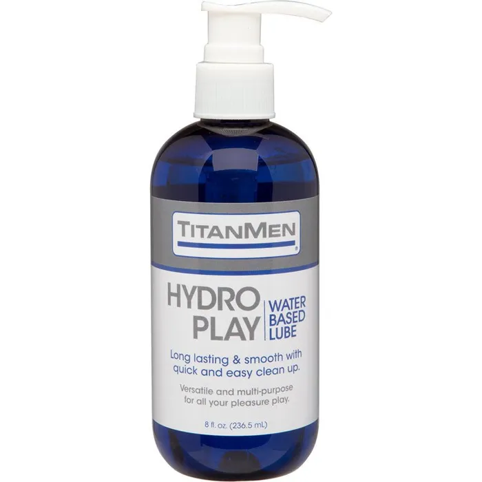 TitanMen Hydro Play Water Based Lubricant 240 ml Pump Bottle Doc Johnson Sexual Health Wellbeing