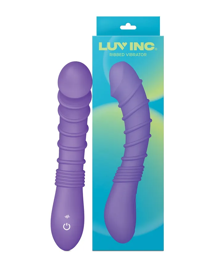 Vibrators Luv Inc Ribbed GSpot Vibrator Purple Vvole