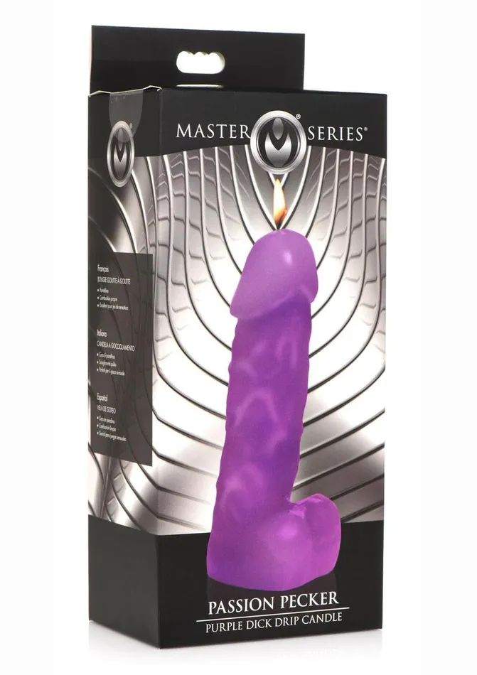 Vibrators Master Series Master Series Passion Pecker Purple Dick Drip Candle