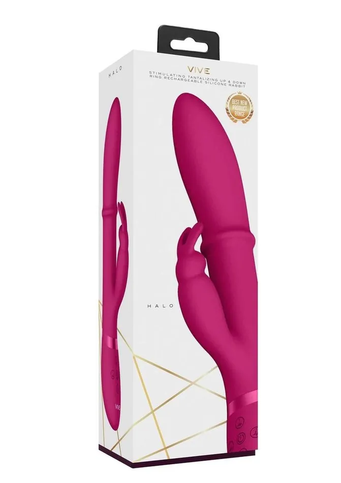 Vive by Shots Vive Halo Rechargeable Silicone Ring Rabbit Vibrator Female Sex Toys