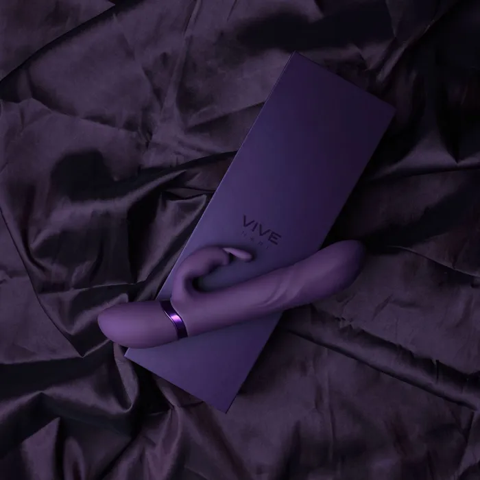 VIVE Nari Purple 241 cm USB Rechargeable Rabbit Vibrator Shots Toys Vibrators