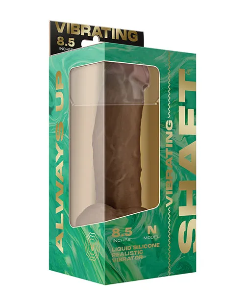 Vvole Dildos Shaft Flexskin Liquid Silicone 85 Vibrating Side Curve Dong wBalls Oak