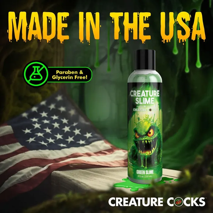 XR Brands Dildos Creature Slime by Creature Cocks Green Water Based Lubricant 237 ml Bottle