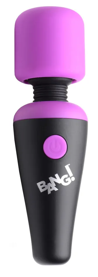 Bang 10x Vibrating Mini Silicone Wand Purple XR Brands Bang Vibrators