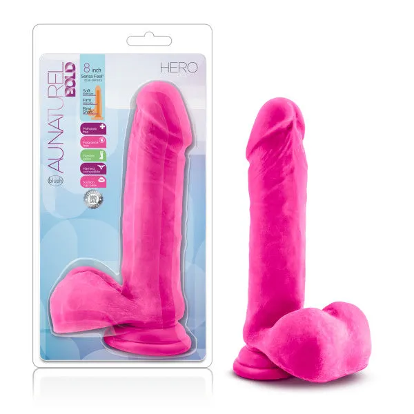 Blush Novelties Dildos Au Naturel Bold Hero 8 In Dildo Pink