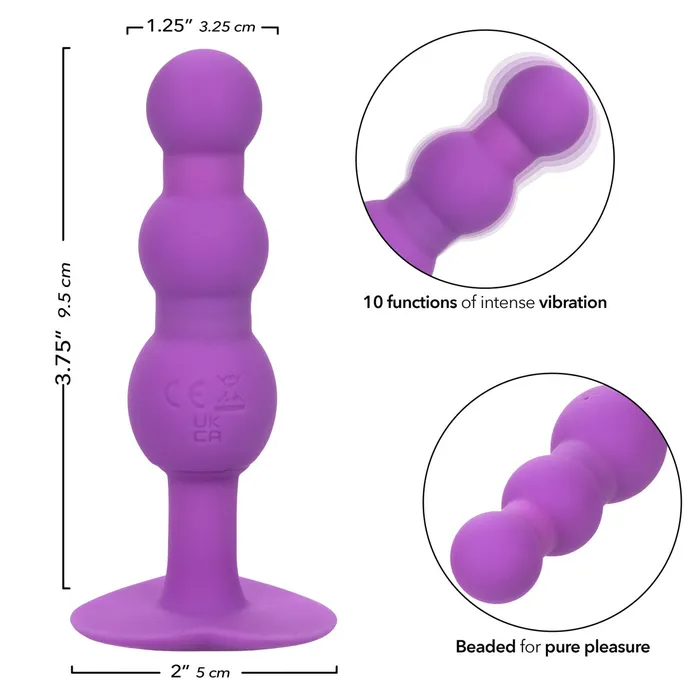 CalExotics First Time Vibrating Triple Beaded Probe Purple CalExotics Vibrators