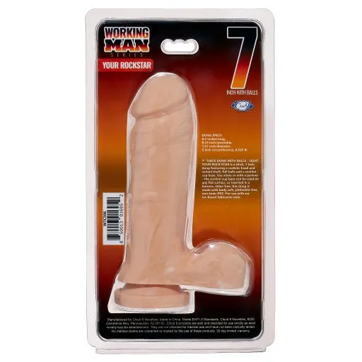 Dildos Cloud 9 Novelties Cloud 9 Working Man 7 Light Your Rock Star thick