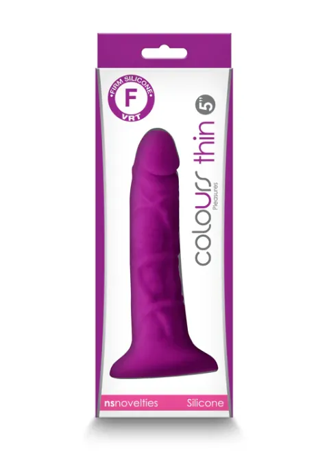 Dildos Colours Pleasures Thin 5 Dildo Purple COLOURS