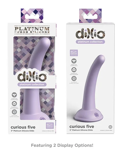 Dildos Pipedream Products Dillio Platinum 5in Curious Five Purple